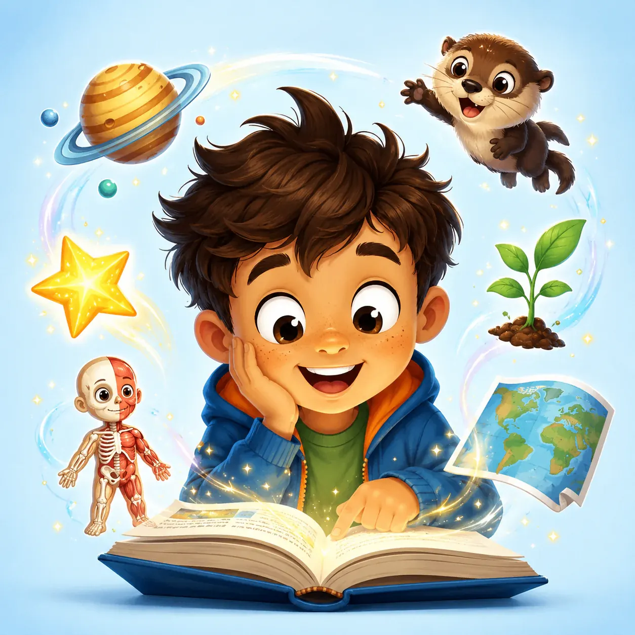 Niño descubriendo el mundo
